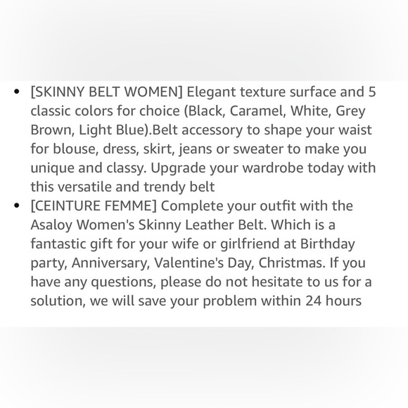 🆕Caramel Slim Leather Belt with Twist-Lock Buckle - Picture 5 of 16